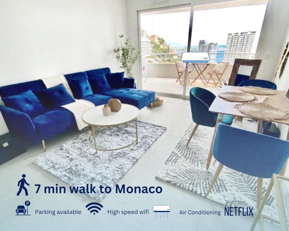 Luxurious Flat At 5 Min By Walk To Monaco, Free Parking And Sea View Apartment Beausoleil Exterior foto